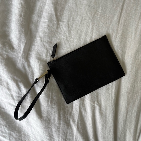 Italic Black Leather Bucket Bag - Picture 8 of 9